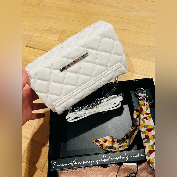 Steve Madden Mini Quilted Crossbody Bag, Scarf & Keychain Gift Set NWT $98.00 - Picture 3 of 8